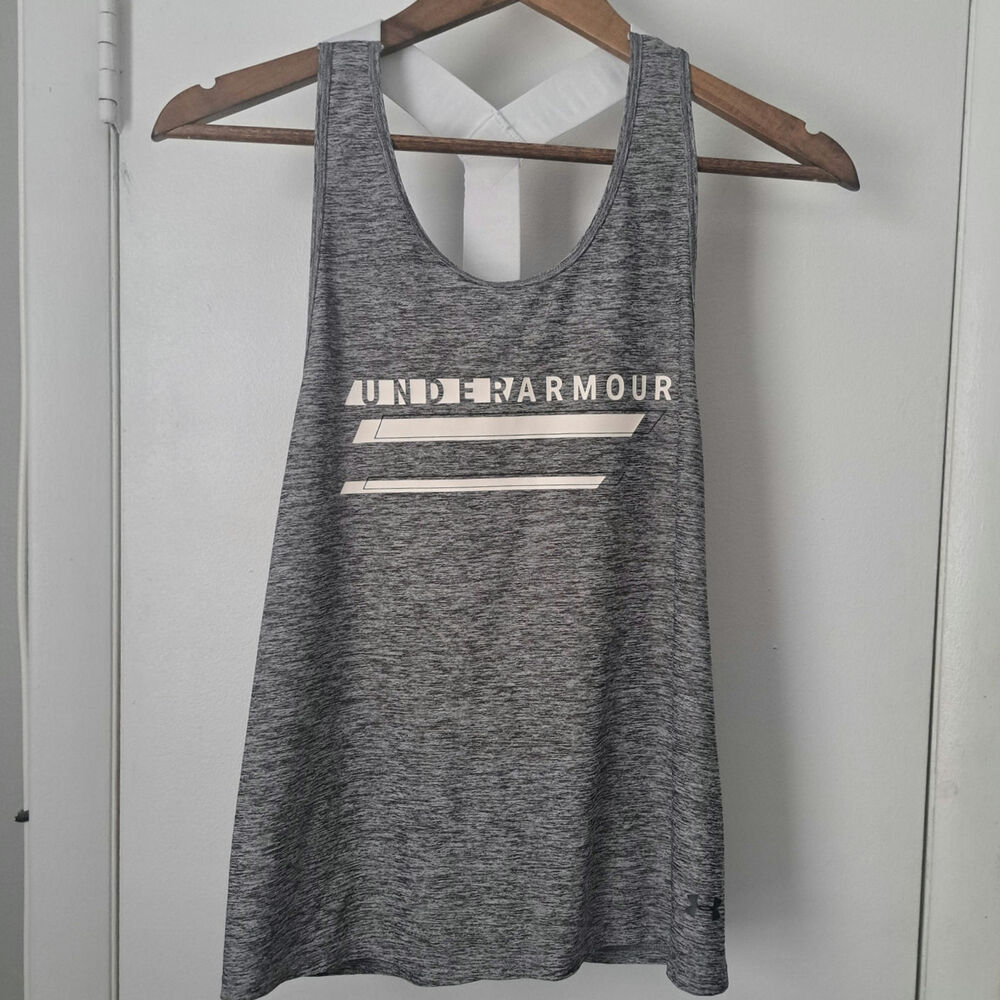 Under Armour Women's Size Medium Gray Workout Athletic Tank
